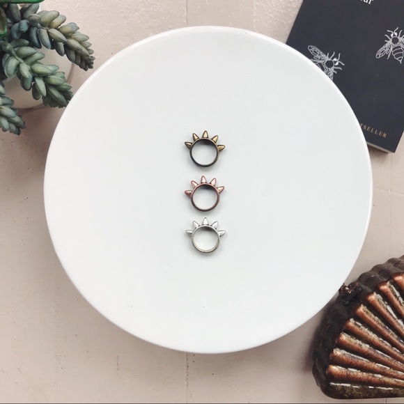 Studded Stacked Ring Set - Picture 1 of 2